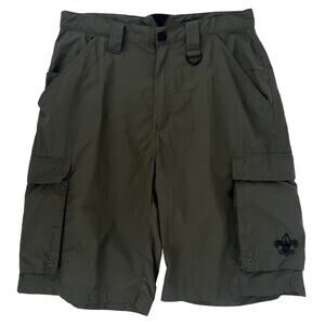 Boy Scouts of America Men's Centennial Uniform Cargo Short‎ Size Small Green EUC
